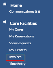 Image of the invoice button